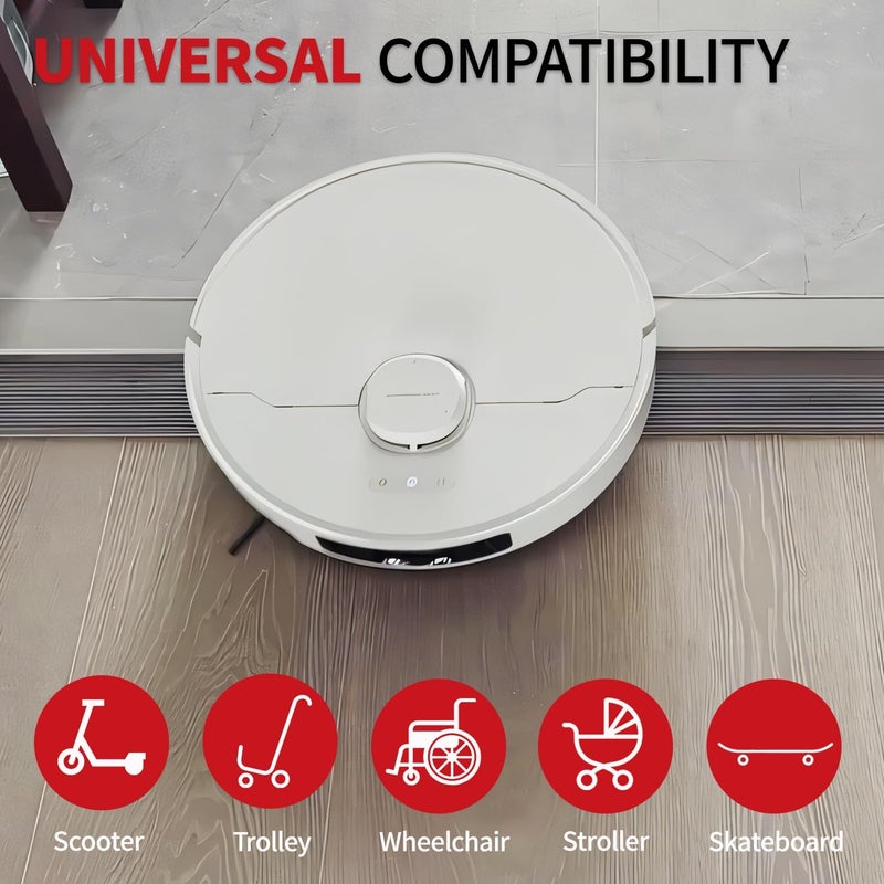 Vacallity منحدر رصيف 0.6" ارتفاع 2 قطعة منحدرات مطاطية لرصيف السيارات منحدرات للأرصفة منحدرات عتبة الأبواب منحدرات للمخازن لجرار الركوب سعة 7000 رطل - Image 3